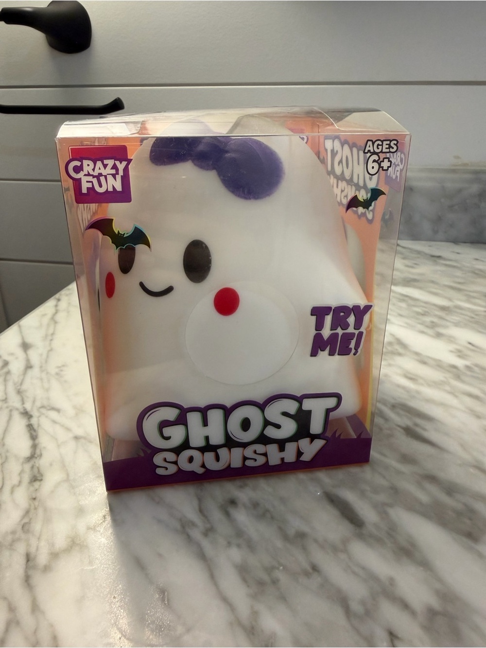 Ghost Squishy Toy - White & Purple